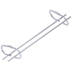 Conjunto Portas Taças 42cm e Suporte Adega de Parede para Garrafa de Vinho Duler Cromado - 3
