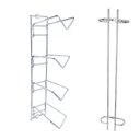 Ver imagem 1 de Conjunto Portas Taças 42cm e Suporte Adega de Parede para Garrafa de Vinho Duler Cromado