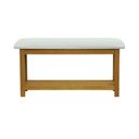 Ver imagem 3 de Banco Sapateira Viena Madeira Maciça Assento Estofado Linho