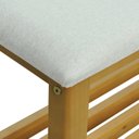 Ver imagem 5 de Banco Sapateira Viena Madeira Maciça Assento Estofado Linho