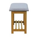 Ver imagem 4 de Banco Sapateira Viena Madeira Maciça Assento Estofado Linho