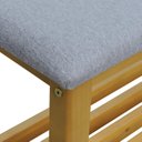 Ver imagem 5 de Banco Sapateira Viena Madeira Maciça Assento Estofado Linho