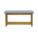 Ver imagem 3 de Banco Sapateira Viena Madeira Maciça Assento Estofado Linho