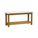 Ver imagem 1 de Banco Sapateira Viena Madeira Maciça Assento Madeira