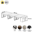 Ver imagem 6 de Estação de Trabalho 4,50m 6 Pessoas com Armário 2 Portas F5 Cor:cinza Sagrado com Preto