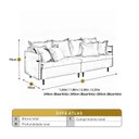 Ver imagem 3 de Sofá Living 4 Lugares Linho 260cm Bege Atlas