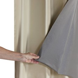 Cortina Blackout com Voil 2,80m X 1,80m Pvc Blecaute com Voal Corta Luz Sala Quarto Janela Bege - 3