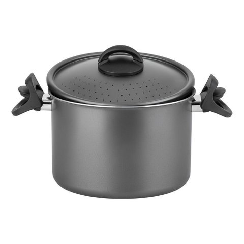 Espagueteira Antiaderente Ø22cm Grafite 5,3l com Trava