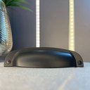 Ver imagem 3 de Puxador 2773 Quebec Concha Preto Fosco para Móveis Armários Gavetas Torralba