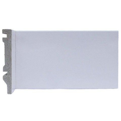 Rodapé Liso 10 cm Poliestireno 15mm 2,4 Metro Linear Branco Graddus