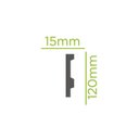 Ver imagem 4 de Rodapé Liso 12cm Poliestireno 15mm 2,25 Metro Linear Branco Graddus