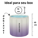 Ver imagem 1 de Banheira Portátil Dobrável Ofurô Gelo Banho Adulto Criança Reforçado Drenagem Rápida