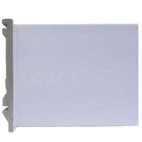 Rodapé Liso 15cm Poliestireno 15mm 2,40 Metro Linear Branco Graddus