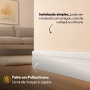 Ver mais imagens de Rodapé Liso 15cm Poliestireno 15mm 2,40 Metro Linear Branco Graddus