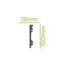 Ver imagem 4 de Rodapé de Poliestireno 15cmX15mm Liso 2,4metro Linear