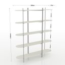 Ver imagem 3 de Estante de Livros 180cmx210cm 5 Prateleiras em Carvalho Dourado Gaia