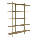 Ver imagem 2 de Estante de Livros 180cmx210cm 5 Prateleiras em Carvalho Dourado Gaia