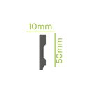 Ver imagem 4 de Rodapé de Poliestireno Slim 5CMX10MM Liso 2,4METRO Linear Branco Graddus
