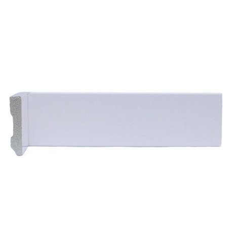 Rodapé 5cm Liso Poliestireno Slim 10mm 2,40 Metro Linear Branco Graddus