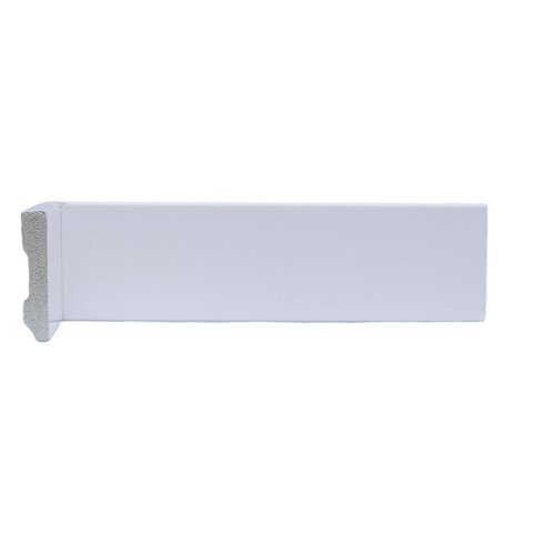 Rodapé de Poliestireno Slim 5CMX10MM Liso 2,4METRO Linear Branco Graddus