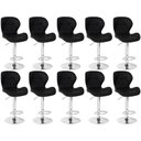 Ver imagem 1 de Kit 10 Banquetas Slim Estofada Giratória com Regulagem de Altura - Preto