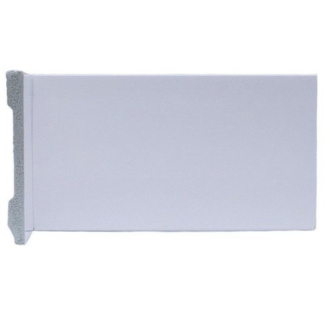 Rodapé Liso 10cm Poliestireno Branco 10mm Barra 2,40 Slim Graddus