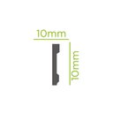 Ver imagem 5 de Rodapé de Poliestireno Slim 10cm x 10mm Liso 2,4 Metro Linear