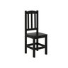 Conjunto Mesa de Madeira Maciça Preto 160x88+ 6 Cadeiras Sfa - 3