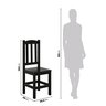 Conjunto Mesa de Madeira Maciça Preto 160x88+ 6 Cadeiras Sfa - 4