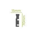 Ver imagem 4 de Guarnição de Poliestireno 7CMX15MM Frisado 2,25METRO Linear Branco Graddus