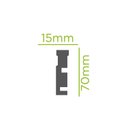 Ver imagem 4 de Guarnição de Poliestireno 7cm x 15mm Frisado 2,25 Metro Linear