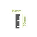 Ver imagem 4 de Guarnição de Poliestireno 7CMX15MM Liso 2,25METRO Linear Branco Graddus