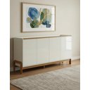 Ver imagem 6 de Aparador Buffet 4 Portas Pés em Madeira Maciça Off White