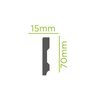 Rodapé de Poliestireno 7cm x 15mm Liso Wood 2,4 Metro Linear - 4
