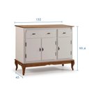 Ver imagem 4 de Balcão Buffet com Pés Luis Xv 3 Portas e 2 Gavetas 60631 Linz Móveis