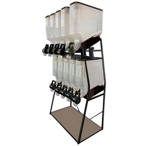 Dispenser 10 Módulos 45 Litros ou 20 Kilos Armazenamento Ração Grãos Cereais 2 Geração Preto Mec Pet