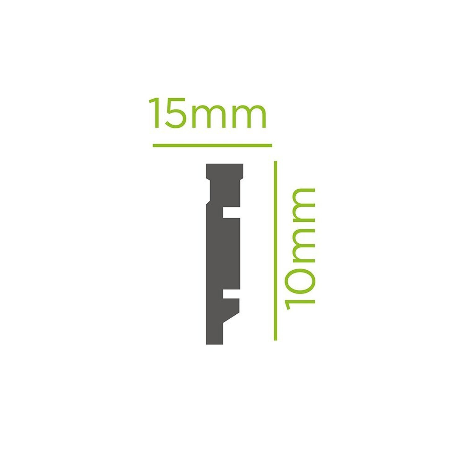 Rodapé de Poliestireno 10cm x 15mm Frisado Color 2,4 Metro Linear - 4