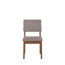 Ver imagem 5 de Conjunto de Jantar Mesa Avena 4 Cadeiras Ella - Canella C/ Mescla Cinza