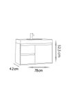 Ver imagem 3 de Gabinete para Banheiro Nicole 78cm - Fabribam