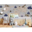 Ver imagem 2 de Papel de parede infantil mapa mundi barcos caravelas M² PP26