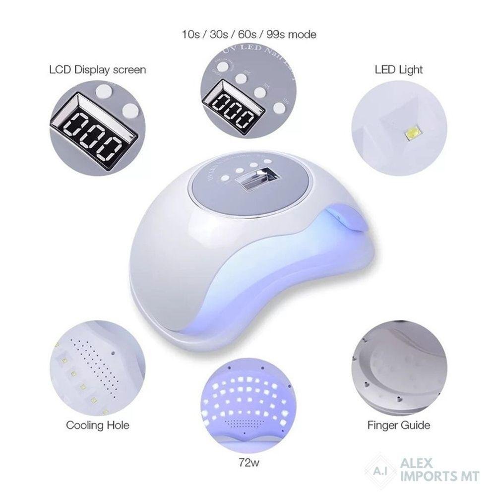 Cabine Estufa 72w Profissional Digital para Alongamento Gel - 3