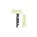 Ver imagem 3 de Rodapé de Poliestireno 12cm x 15mm Frisado  2,4 Metro Linear