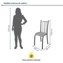 Ver imagem 4 de Conjunto Sala de Jantar 6 Cadeiras Tampo de Granito 140x75cm Madri Martelado Prata/Hatan