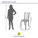 Ver imagem 4 de Conjunto Sala de Jantar 6 Cadeiras Tampo de Granito 140x75cm Madri Martelado Prata/Hatan