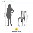 Ver imagem 4 de Conjunto Sala de Jantar 6 Lugares Mesa 140x75cm Tampo Granito