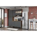 Ver imagem 7 de Cozinha Modulada Ronipa Nápoli Prime 3 Peças (1 Armário + 1 Balcão + 1 Paneleiro) C3p02 Castanho