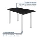 Ver imagem 7 de Conjunto Sala de Jantar Mesa 6 Cadeiras Tampo de Ardósia Sofia Branco/Home