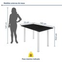 Ver imagem 3 de Conjunto Sala de Jantar Mesa 6 Cadeiras Tampo de Ardósia Sofia Branco/Home