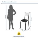 Ver imagem 4 de Conjunto Sala de Jantar Mesa 6 Cadeiras Tampo de Vidro Bella Preto/Off White