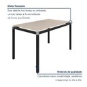 Ver imagem 7 de Conjunto Sala de Jantar Mesa 6 Cadeiras Tampo de Vidro Bella Preto/Off White
